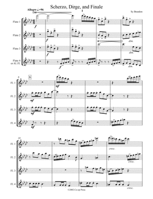 Scherzo, Dirge and Finale for Flute Quartet