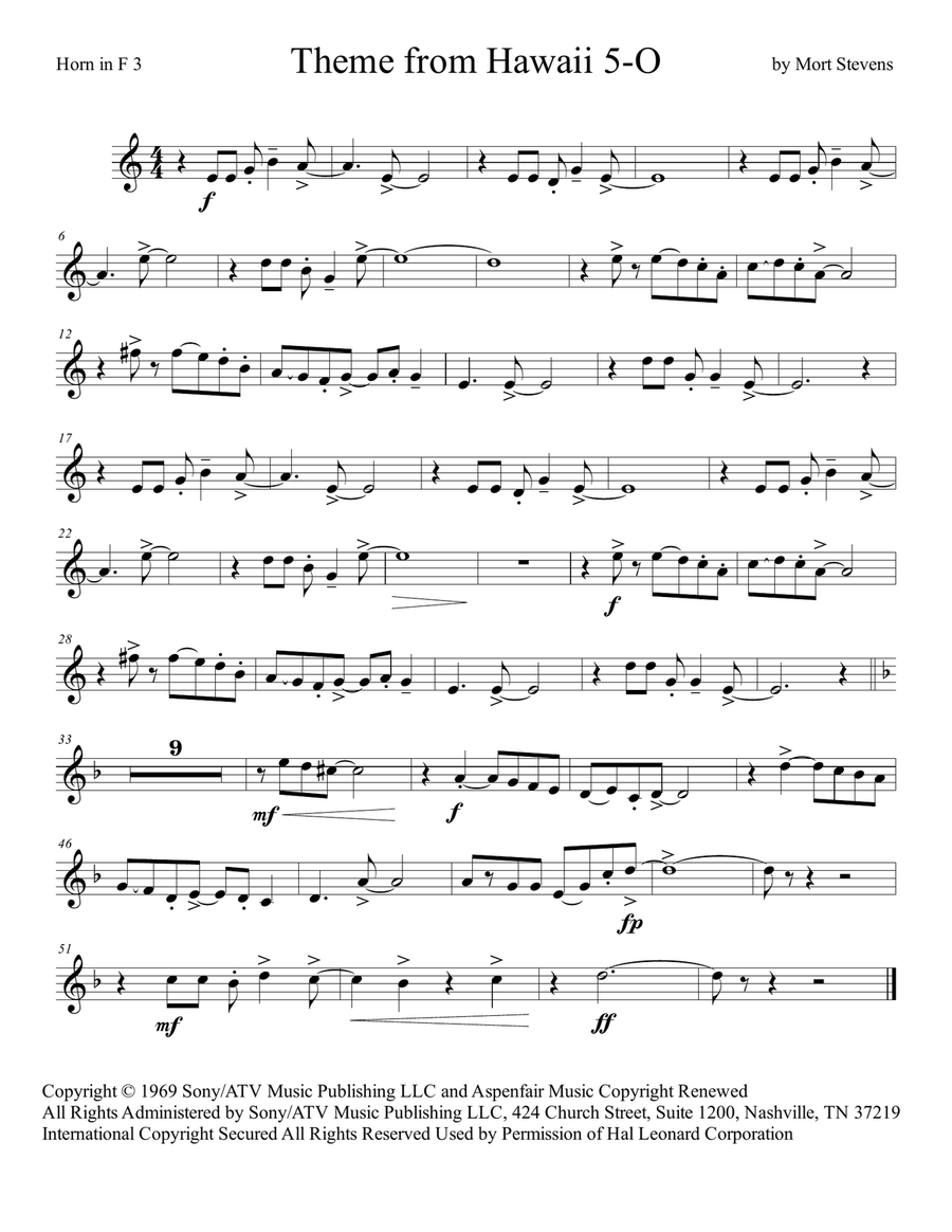Hawaii Five-O Theme Hawaii Five-O Theme Chamber Orchestra scores gallery preview page 3