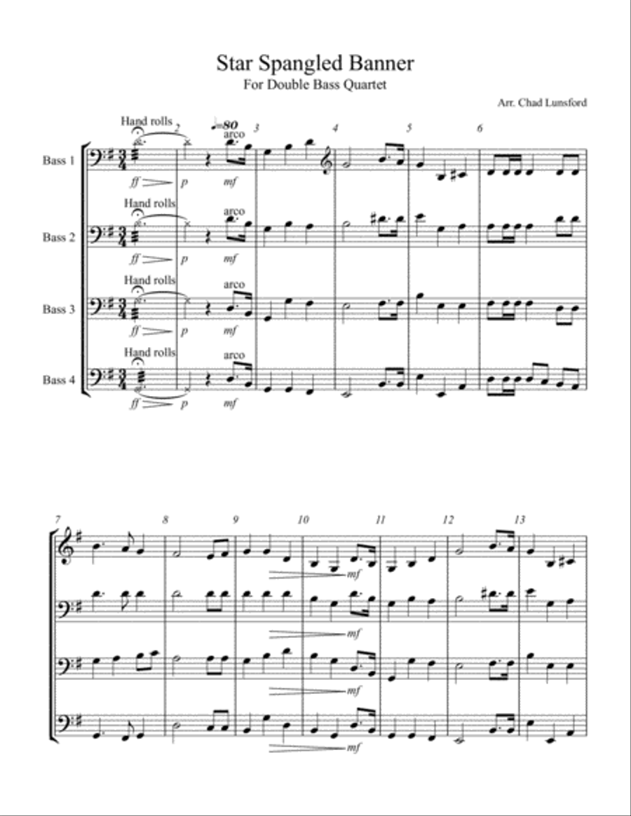 Star Spangled Banner String Quartet scores gallery preview page 2