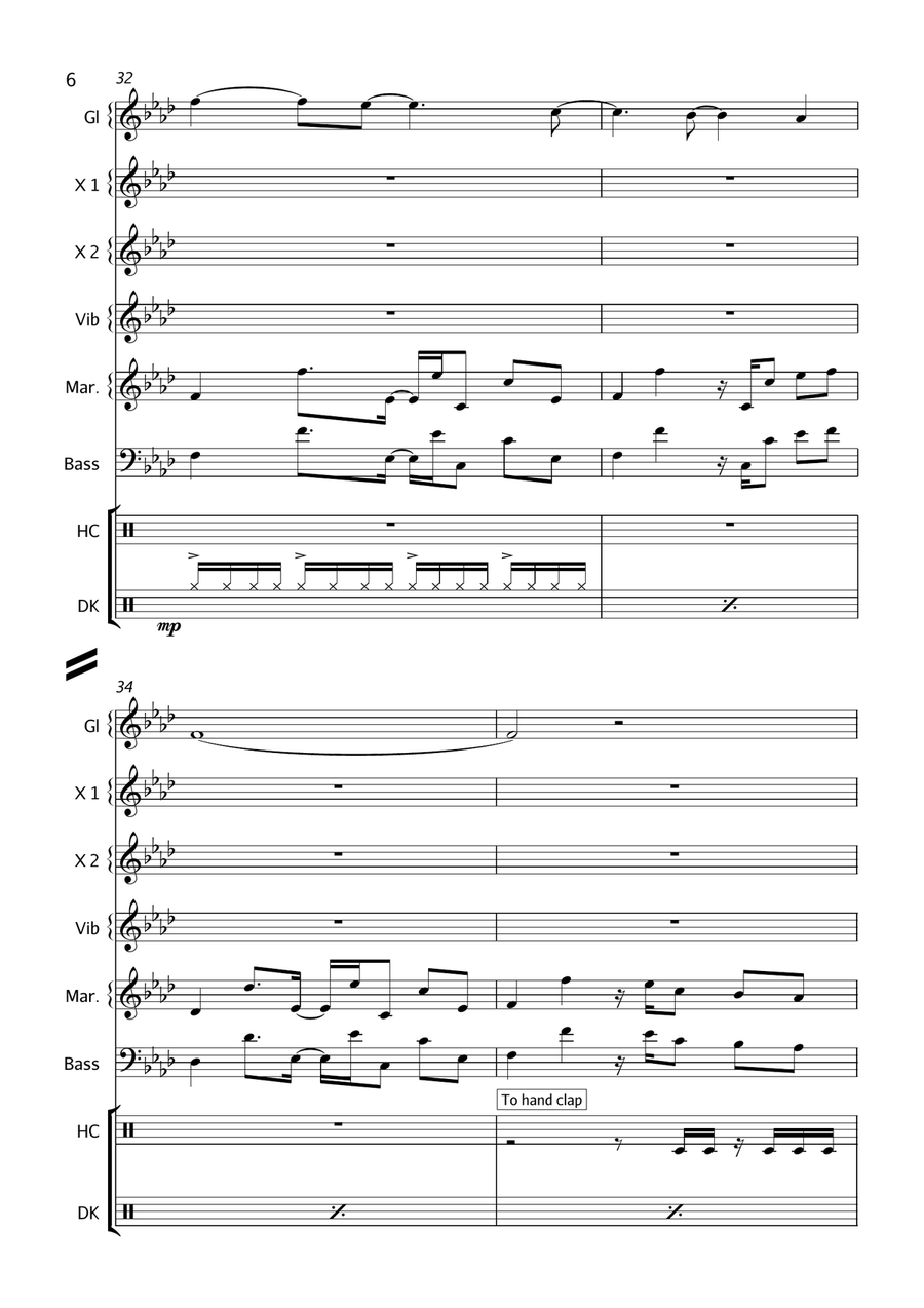 Axel F Percussion Ensemble scores gallery preview page 6