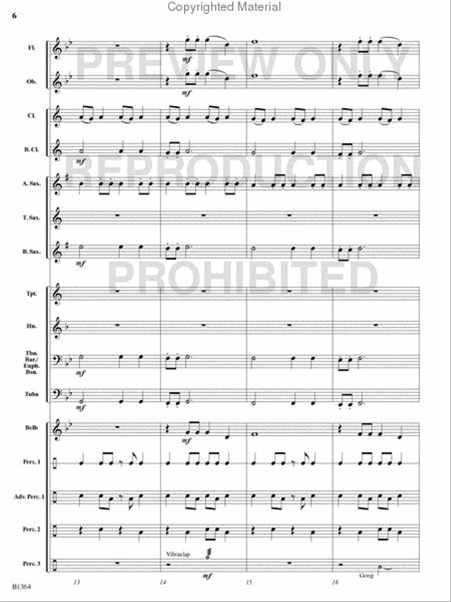 Battle of the Samurai Concert Band scores gallery preview page 5