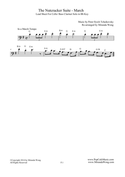 "March" from The Nutcracker Suite - Cello or Bass Clarinet Solo image number null
