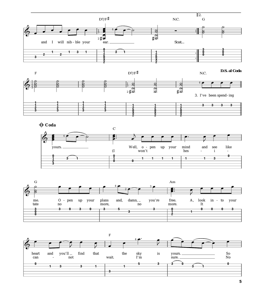 I'm Yours Acoustic Guitar scores gallery preview page 5
