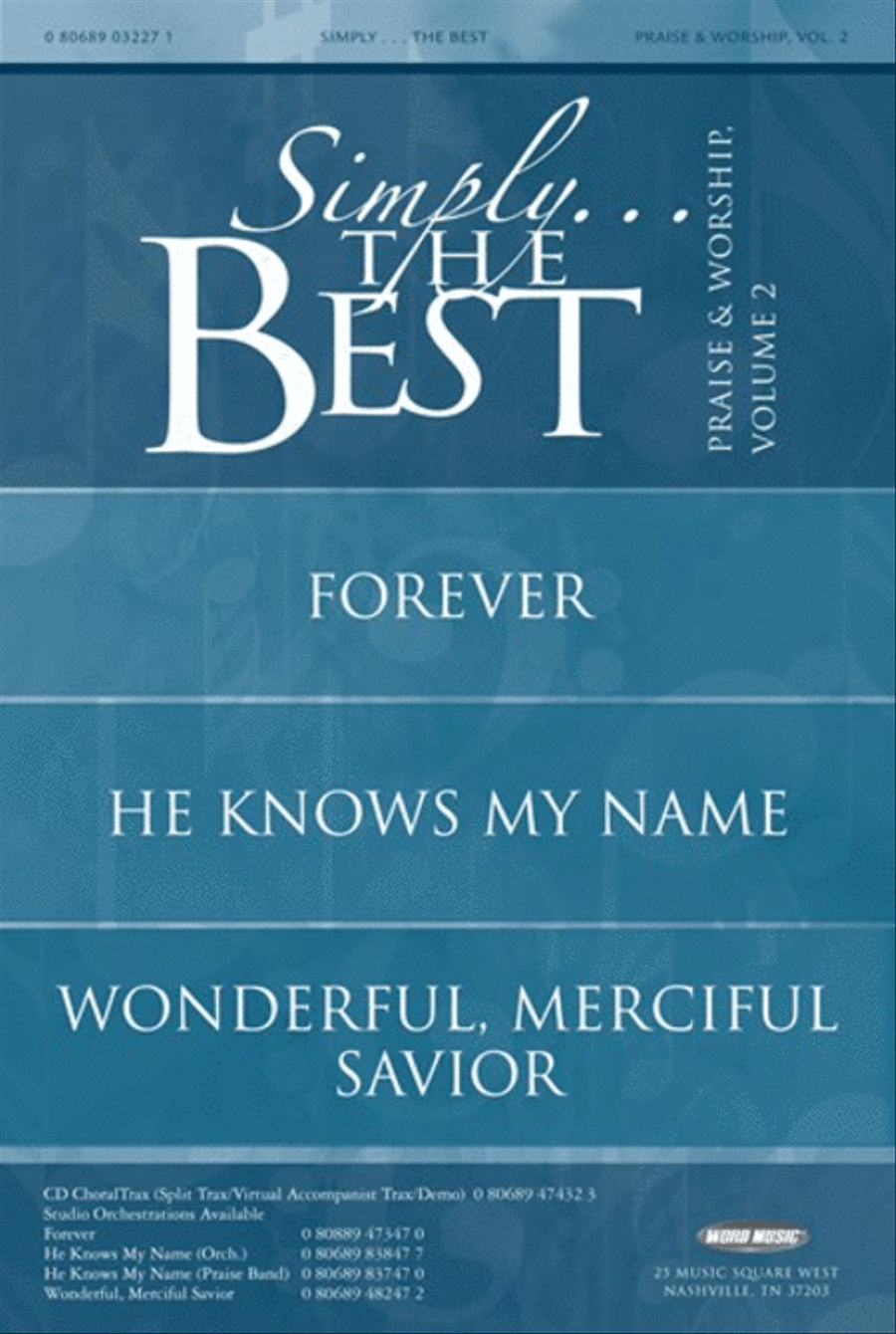 Simply The Best: Praise & Worship V2 - Booklet CD Trax Choir scores gallery preview page 1