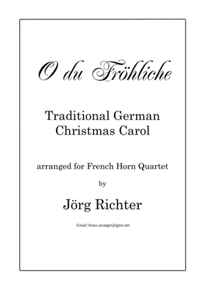 Book cover for O, how joyful (O du Fröhliche) for French Horn Quartet