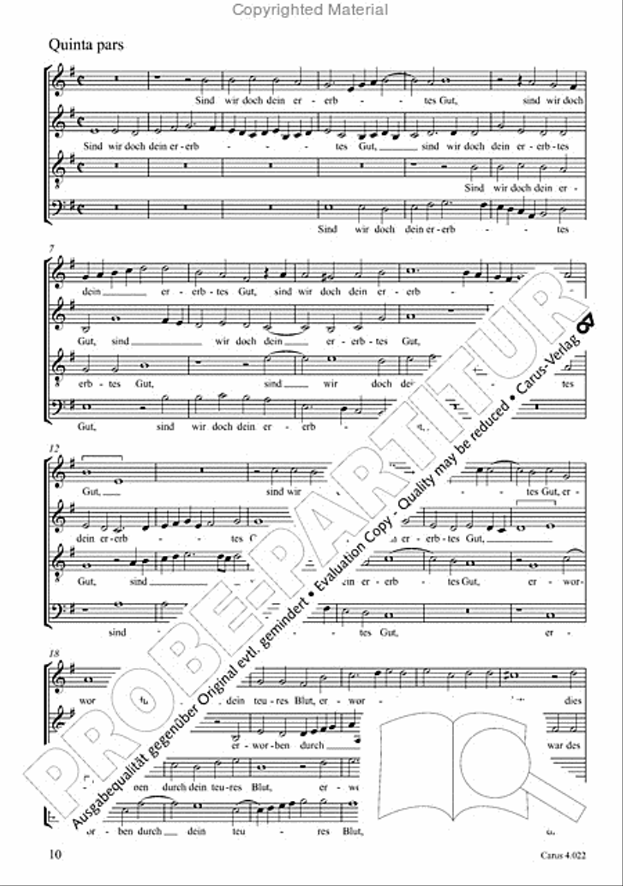 Christ, der du bist der helle Tag 4-Part scores gallery preview page 9