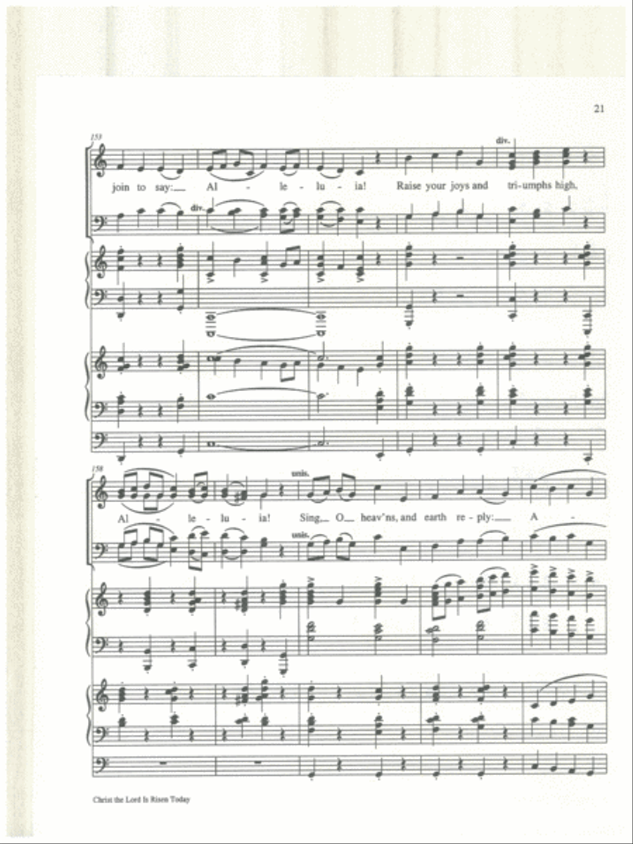 Christ the Lord Is Risen Today 4-Part scores gallery preview page 22