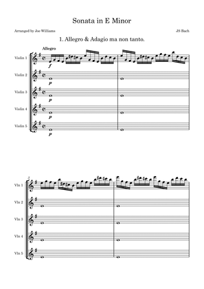 Violin Sonata in E Minor.