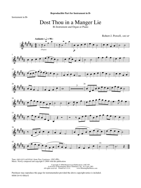 Reflections throughout the Church Year: Nine Pieces for Solo Instrument and Organ or Piano (Downloadable B-flat Instrumental Part)