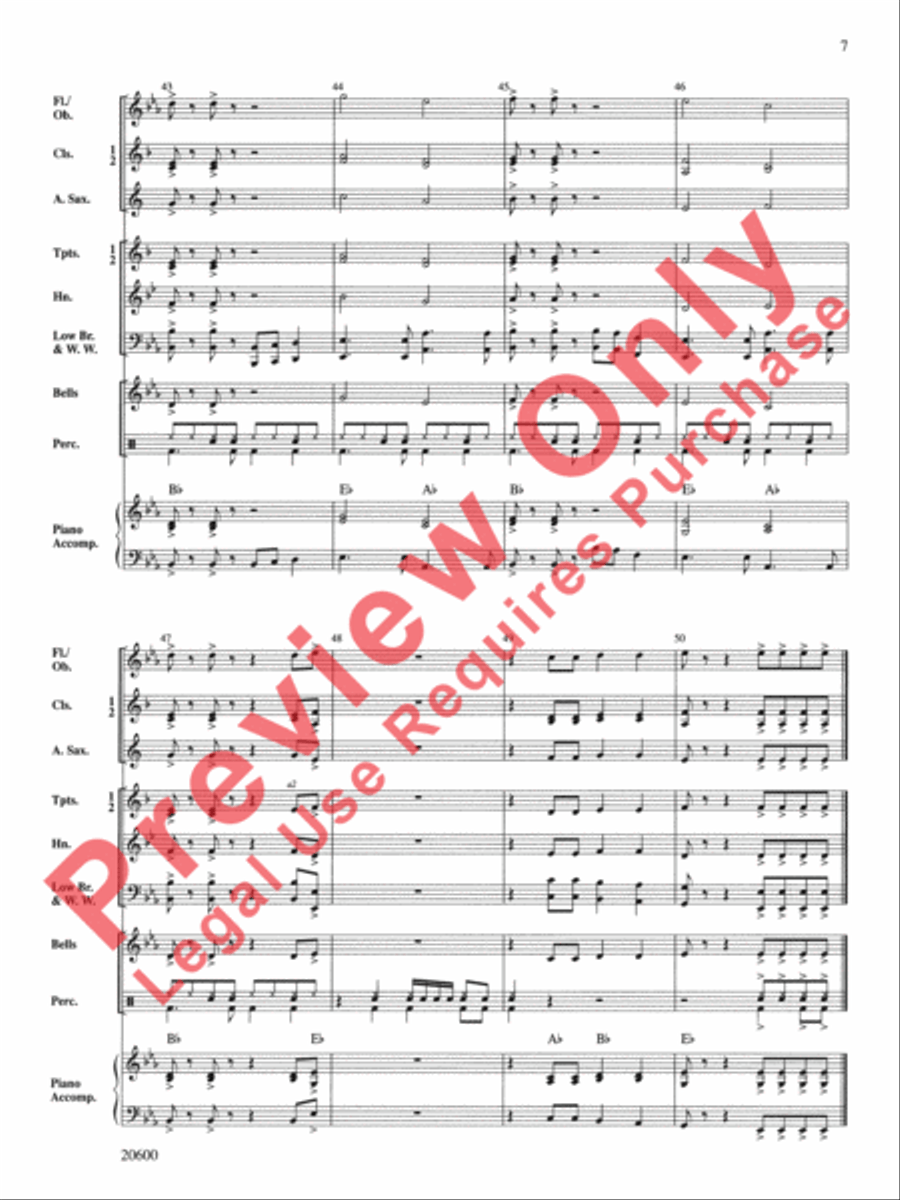 Rockin' La Bamba Concert Band scores gallery preview page 8