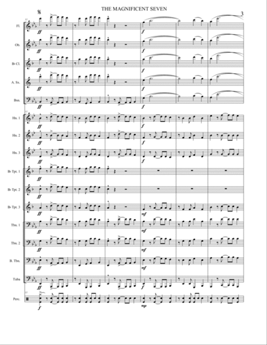 The Magnificent Seven The Magnificent Seven Large Ensemble scores gallery preview page 4