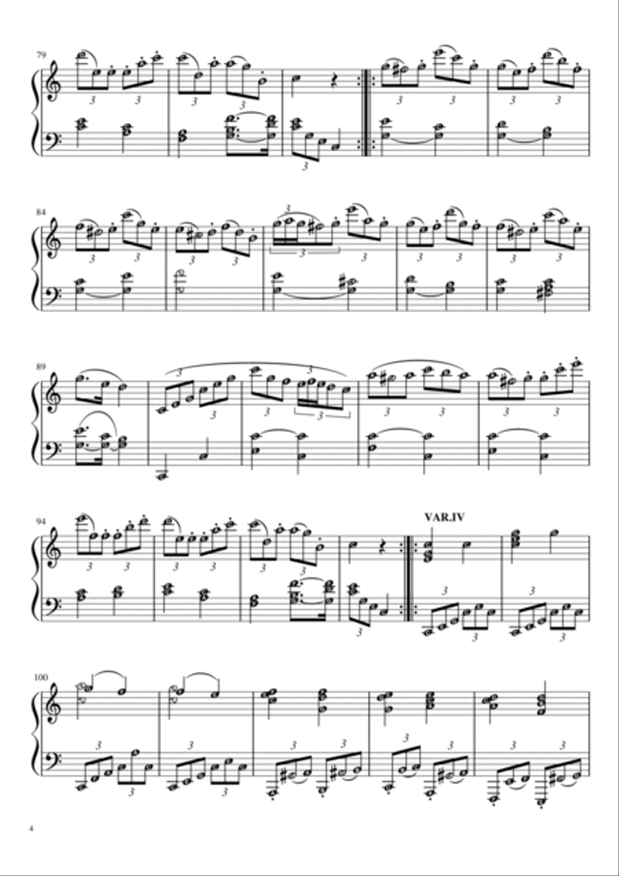 12 Twelve Variations on Ah, Vous Dirai-Je, Maman (Twinkle Twinkle Little Star) Mozart | Piano Solo w Piano Method scores gallery preview page 4