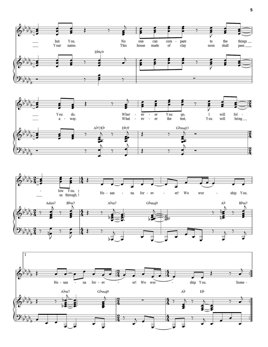 Hosanna Hosanna Acoustic Guitar scores gallery preview page 5