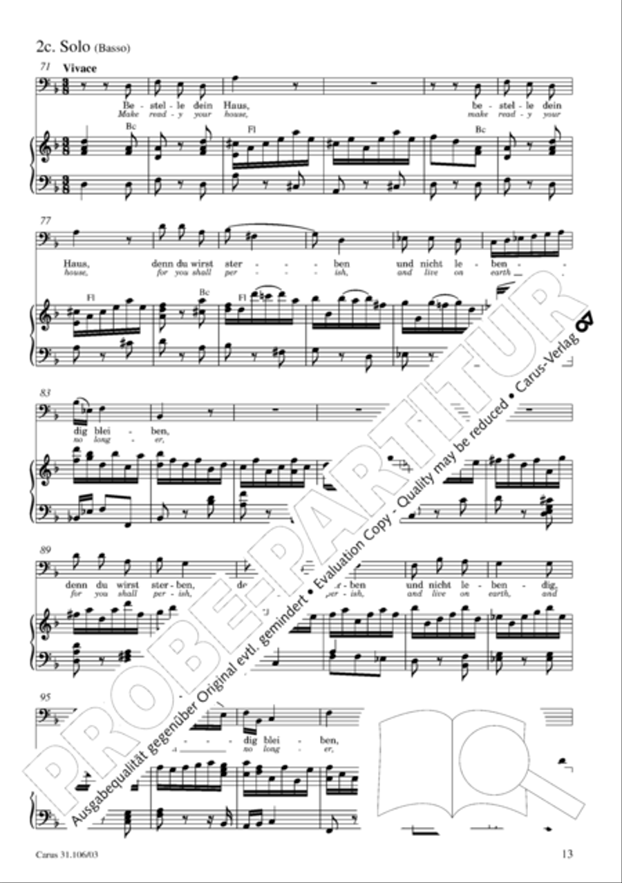 God's own time is the time appointed (Gottes Zeit ist die allerbeste Zeit) 4-Part scores gallery preview page 13