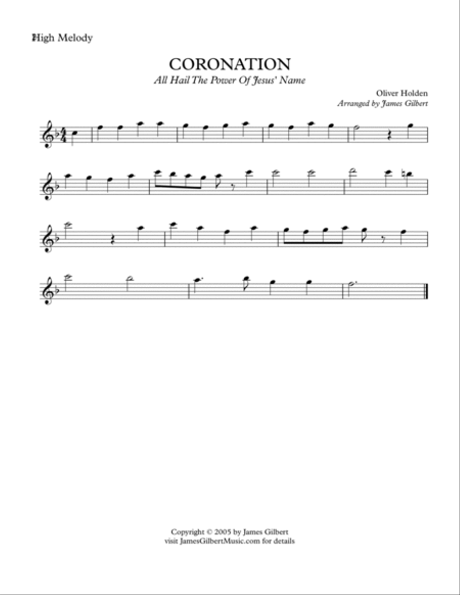 CORONATION (All Hail The Power) Small Ensemble scores gallery preview page 4