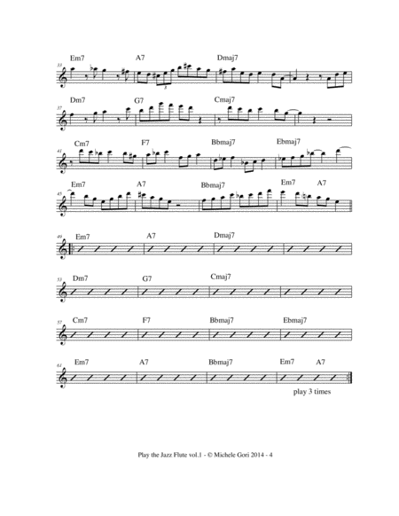 "Play the Jazz Flute" - jazz flute practice book