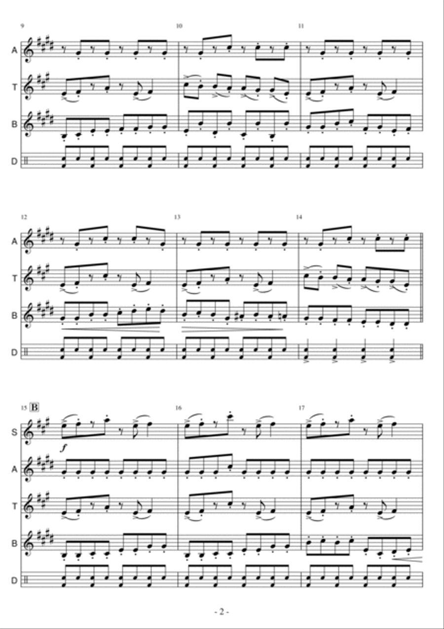 Babylon - Main Title Theme Saxophone Quartet scores gallery preview page 2