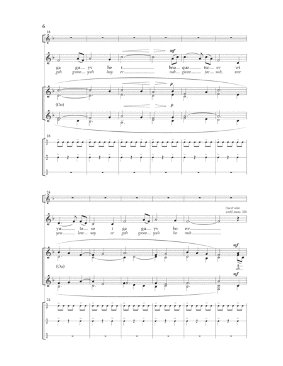 In Peace They Will Live (A Cherokee Hymn) SSAA scores gallery preview page 3