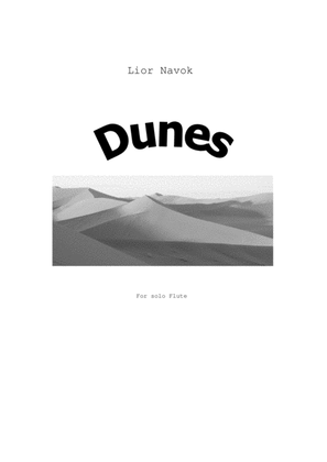 Book cover for "Dunes" - For Unaccompanied Flute