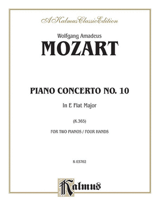 Book cover for Piano Concerto No. 10 in E-flat Major for Two Pianos, K. 365