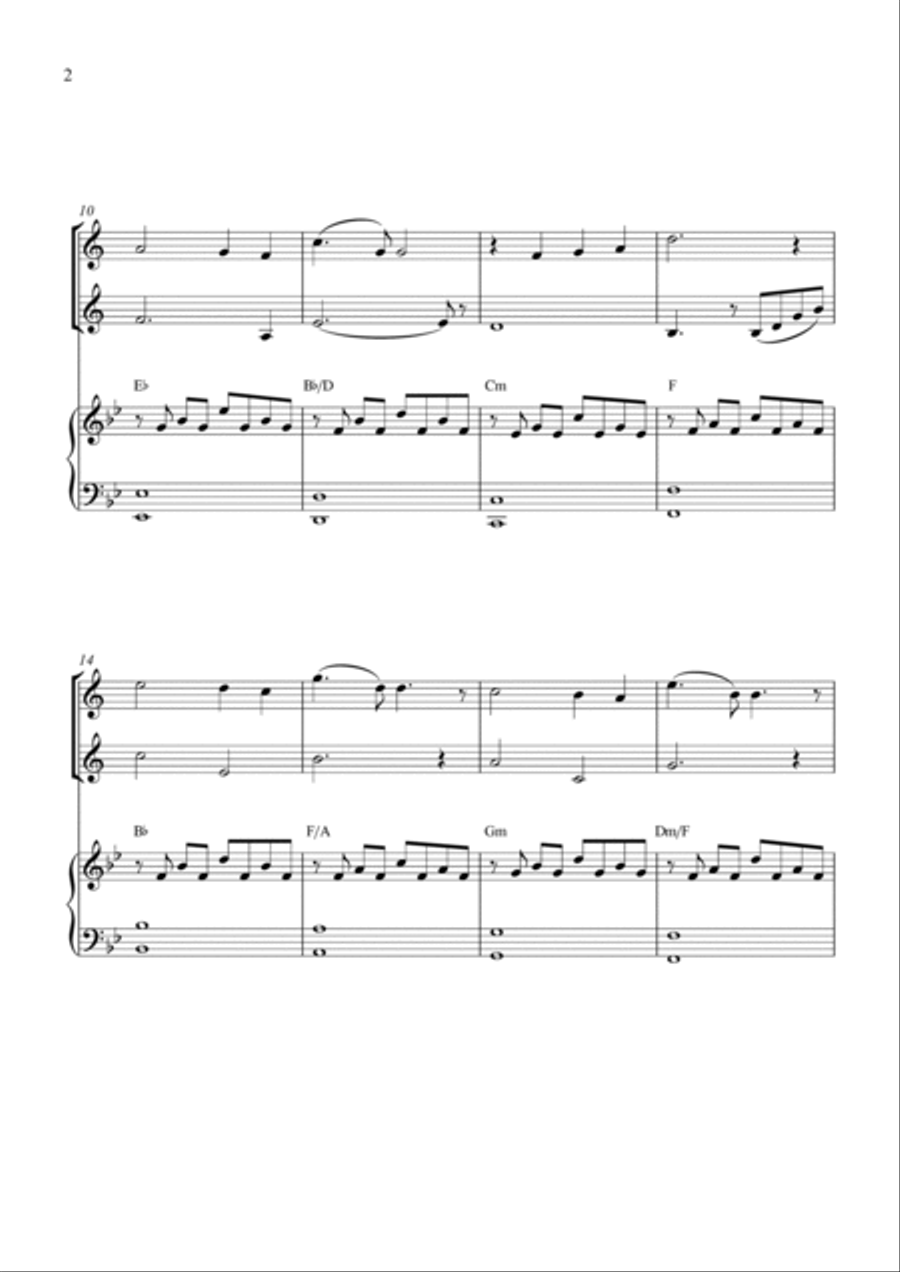 Walk Hand In Hand Woodwind Duet scores gallery preview page 2