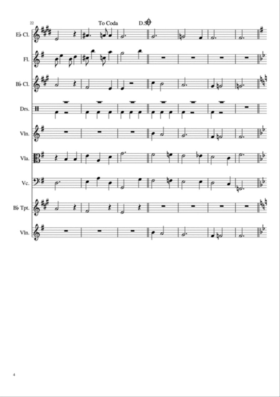Bethena Waltz Small Ensemble scores gallery preview page 4
