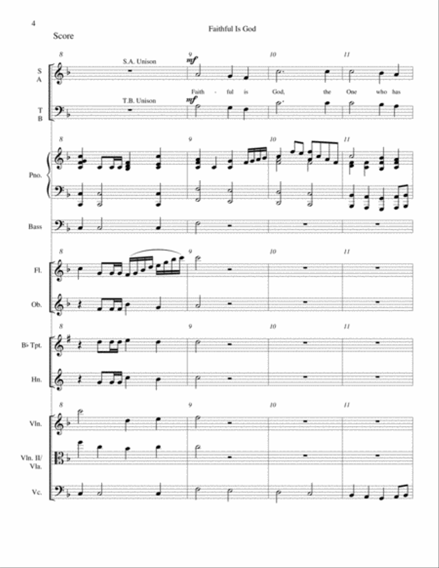 Faithful Is God Faithful Is God Orchestra scores gallery preview page 4