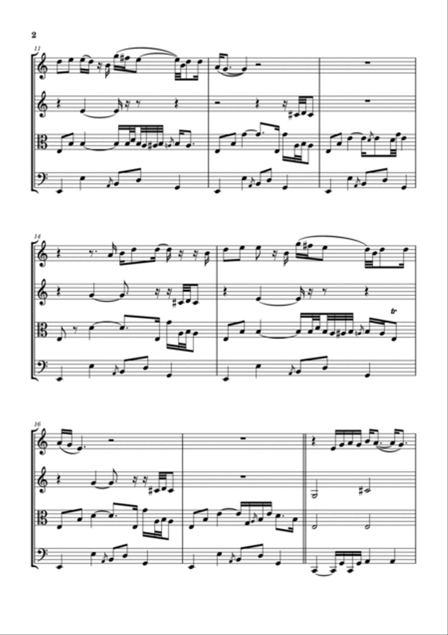 Bridge Of Sighs String Quartet scores gallery preview page 3