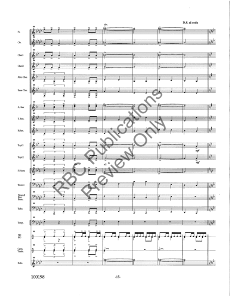 March Of The Silver Brigade Concert Band scores gallery preview page 18