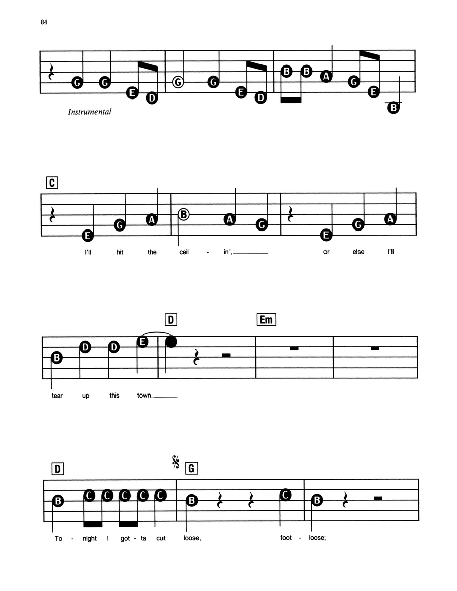Footloose Electronic Keyboard scores gallery preview page 2
