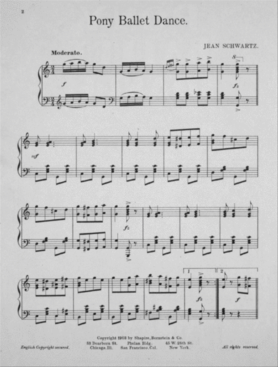 The Pony Ballet Dance Piano Solo scores gallery preview page 2