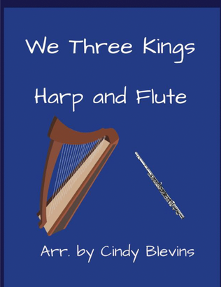 Book cover for We Three Kings, for Harp and Flute