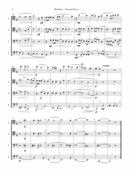 Motet - Tota pulchra es - for Trombone Quartet
