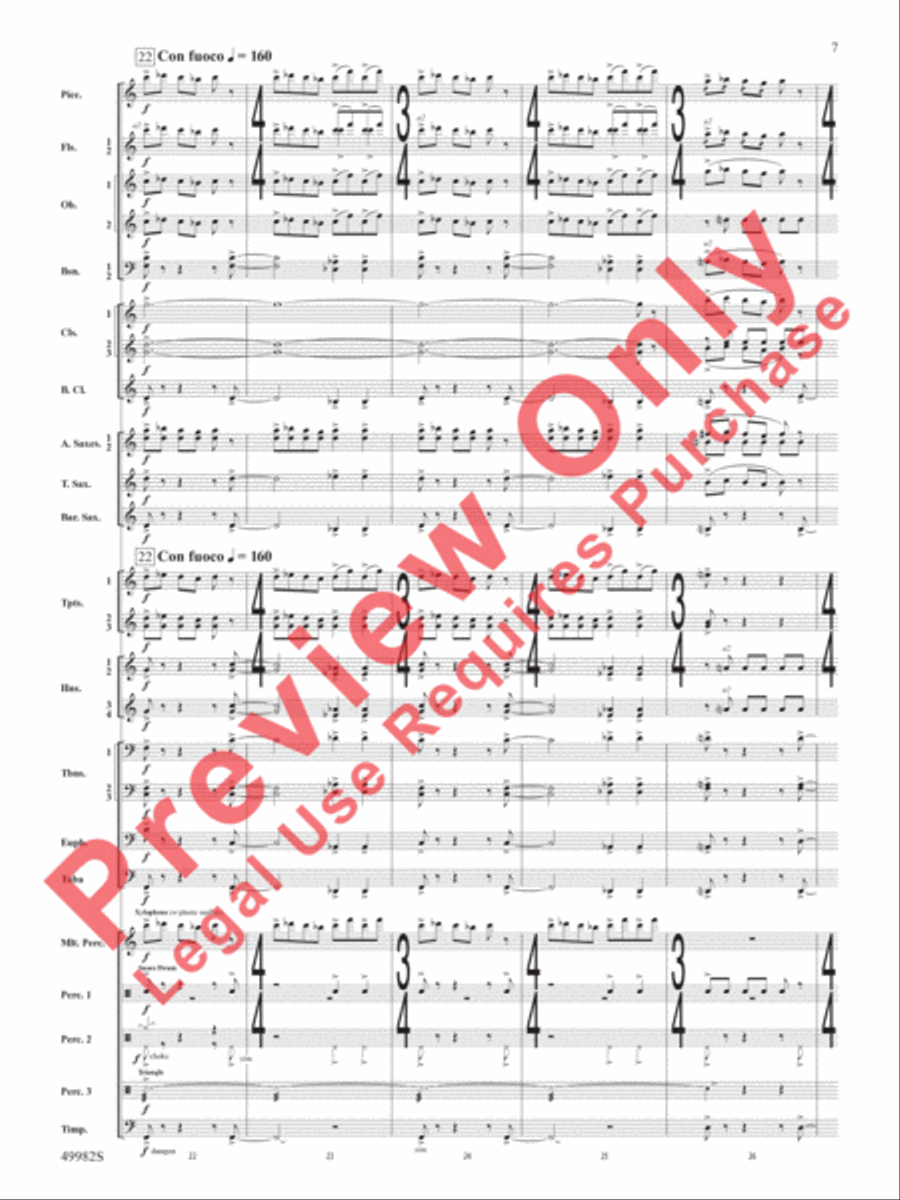 Midnight Ride Concert Band scores gallery preview page 8