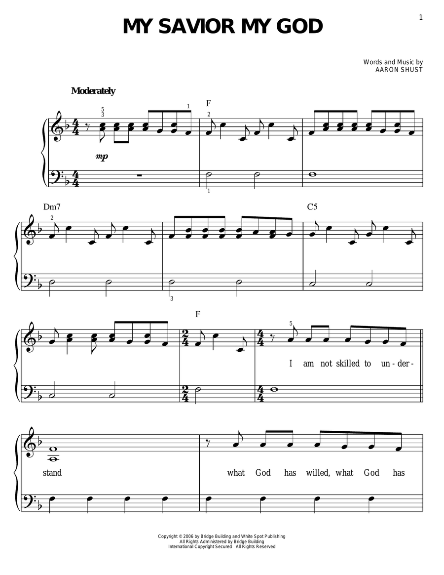 My Savior My God My Savior My God Voice scores gallery preview page 1