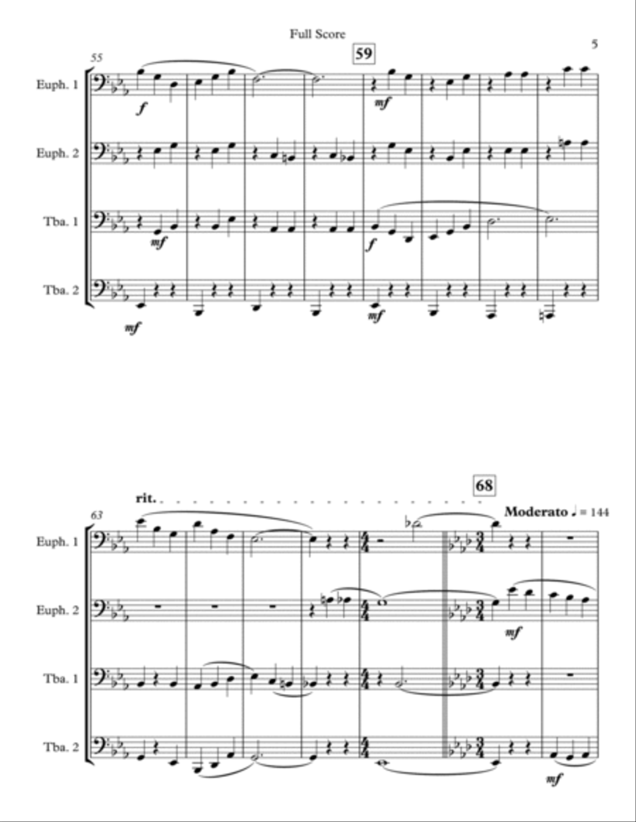 Oh, What A Beautiful Mornin' Euphonium scores gallery preview page 5
