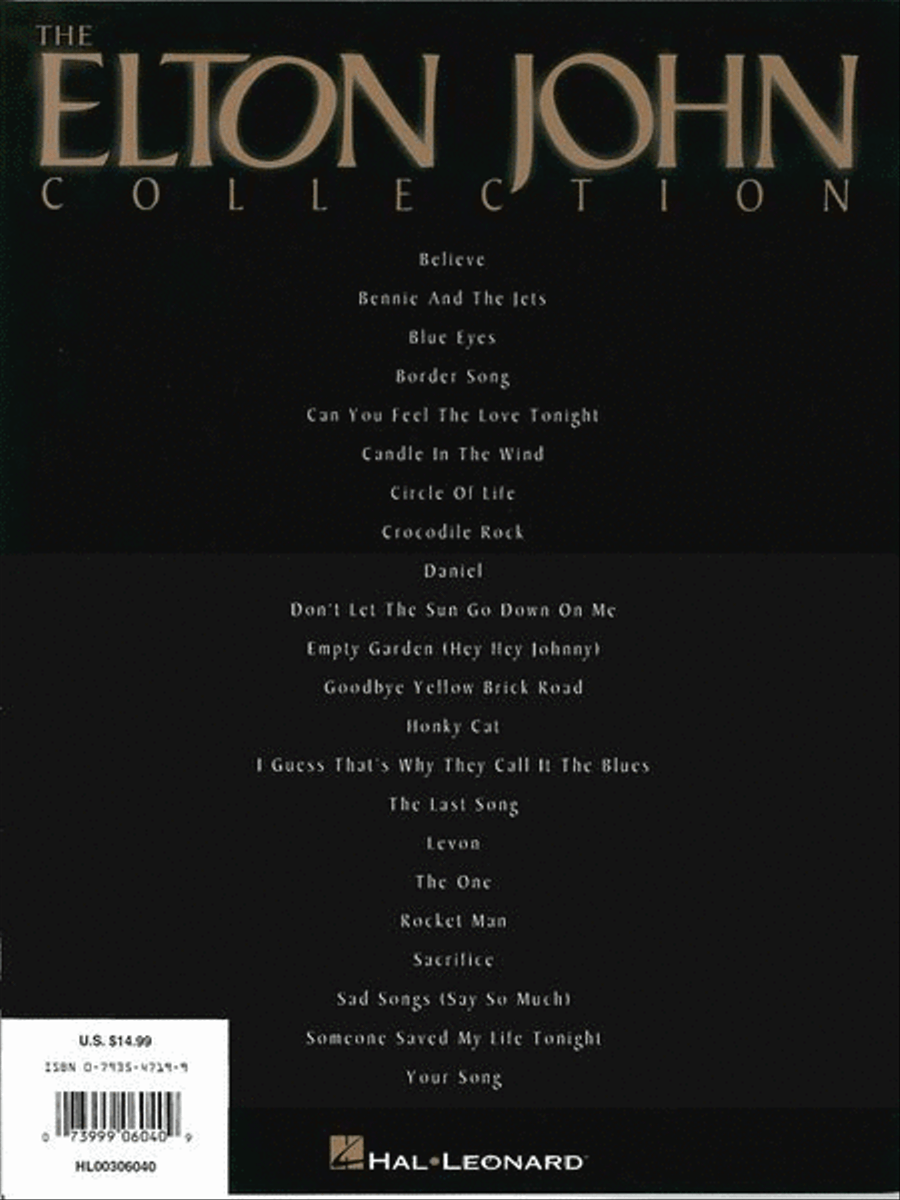 The Elton John Piano Solo Collection