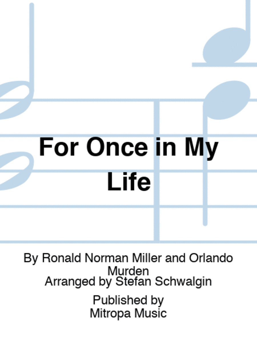 For Once in My Life For Once in My Life Concert Band scores gallery preview page 1