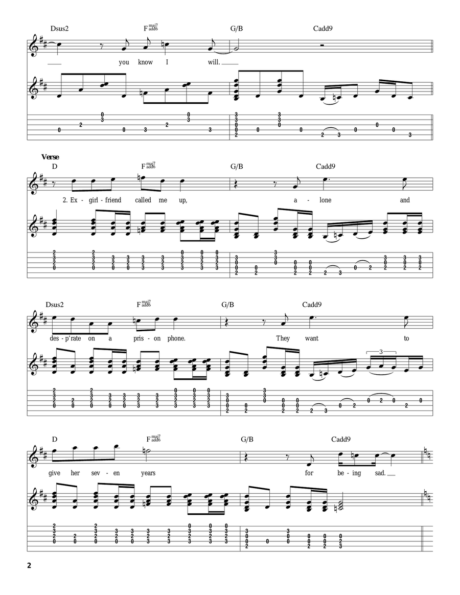 My Friends Acoustic Guitar scores gallery preview page 2