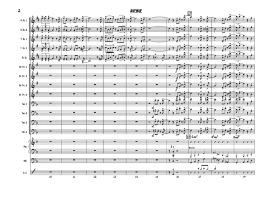 Avenue (Score) Jazz Ensemble scores gallery preview page 2