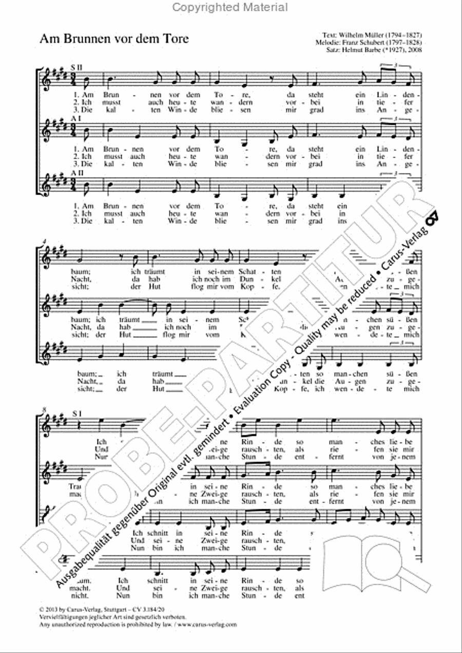 Am Brunnen vor dem Tore SSAA scores gallery preview page 2