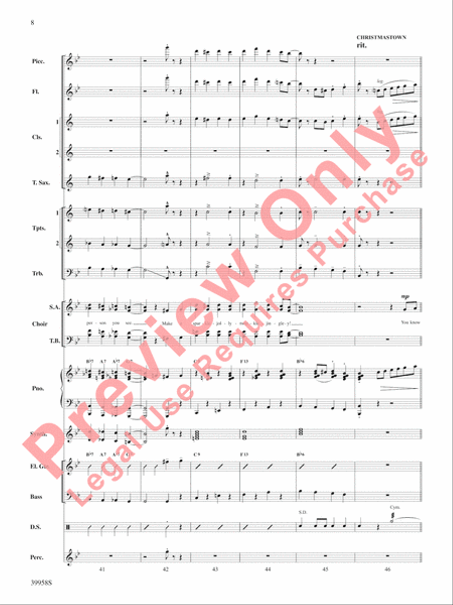 Elf: A Medley from the Broadway Musical Choir scores gallery preview page 9