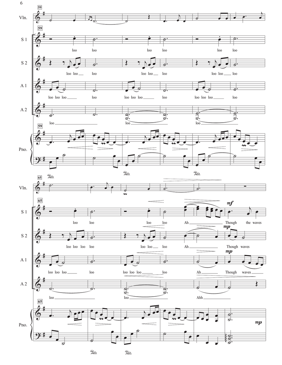 Skye Boat Song SSAA scores gallery preview page 6