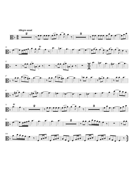 Wagenseil Quartet #2 for 2 Violas, Cello and Bass