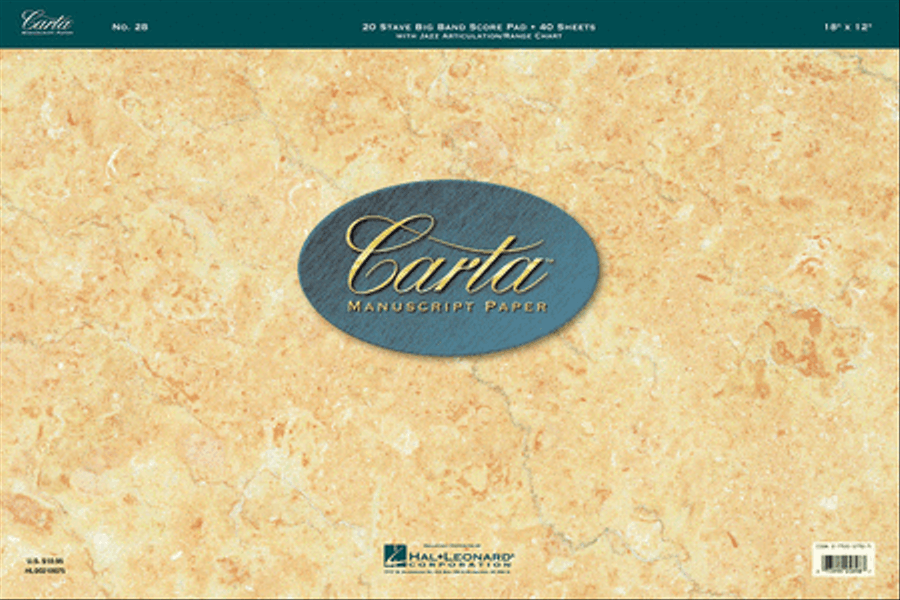 Carta Manuscript Paper No. 28 – Professional Staff Paper scores gallery preview page 1