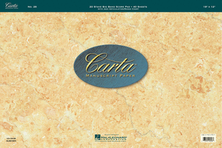 Book cover for Carta Manuscript Paper No. 28 - Professional