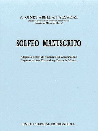 A.G.A. Alcaraz: Solfeo Manuscrito