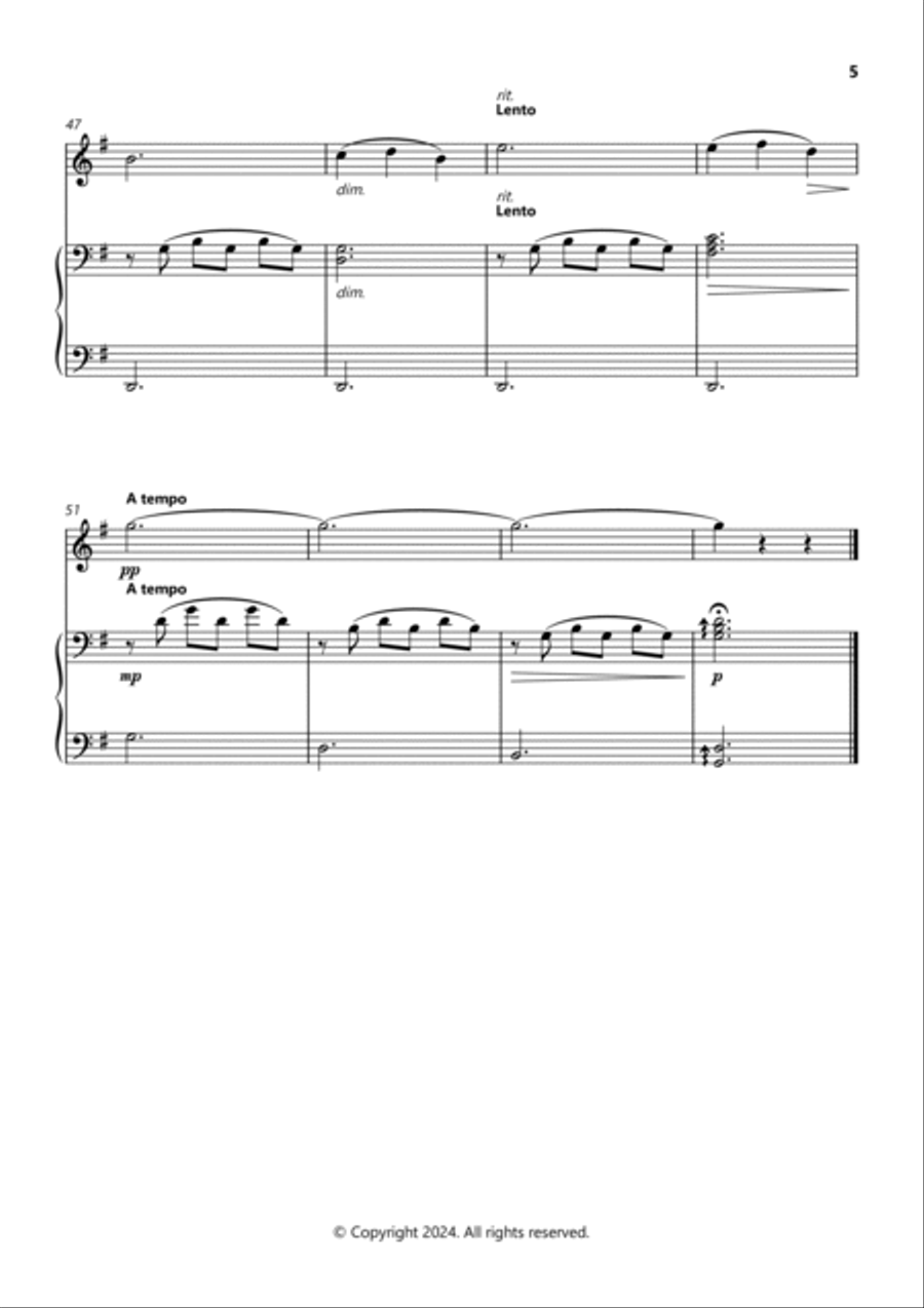 The Swan for Flute and Piano Chamber Music scores gallery preview page 5