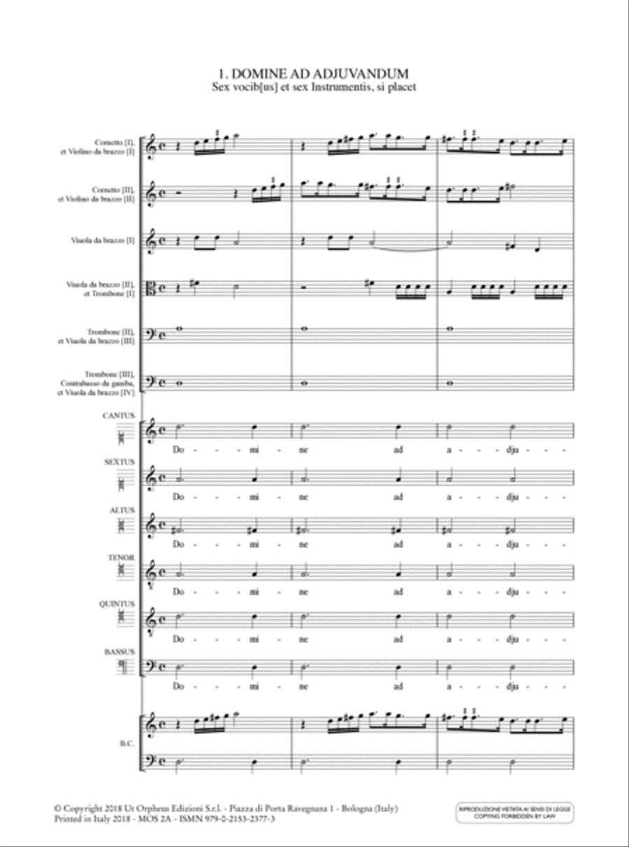 Vespro della Beata Vergine (Venezia 1610) Choir scores gallery preview page 2