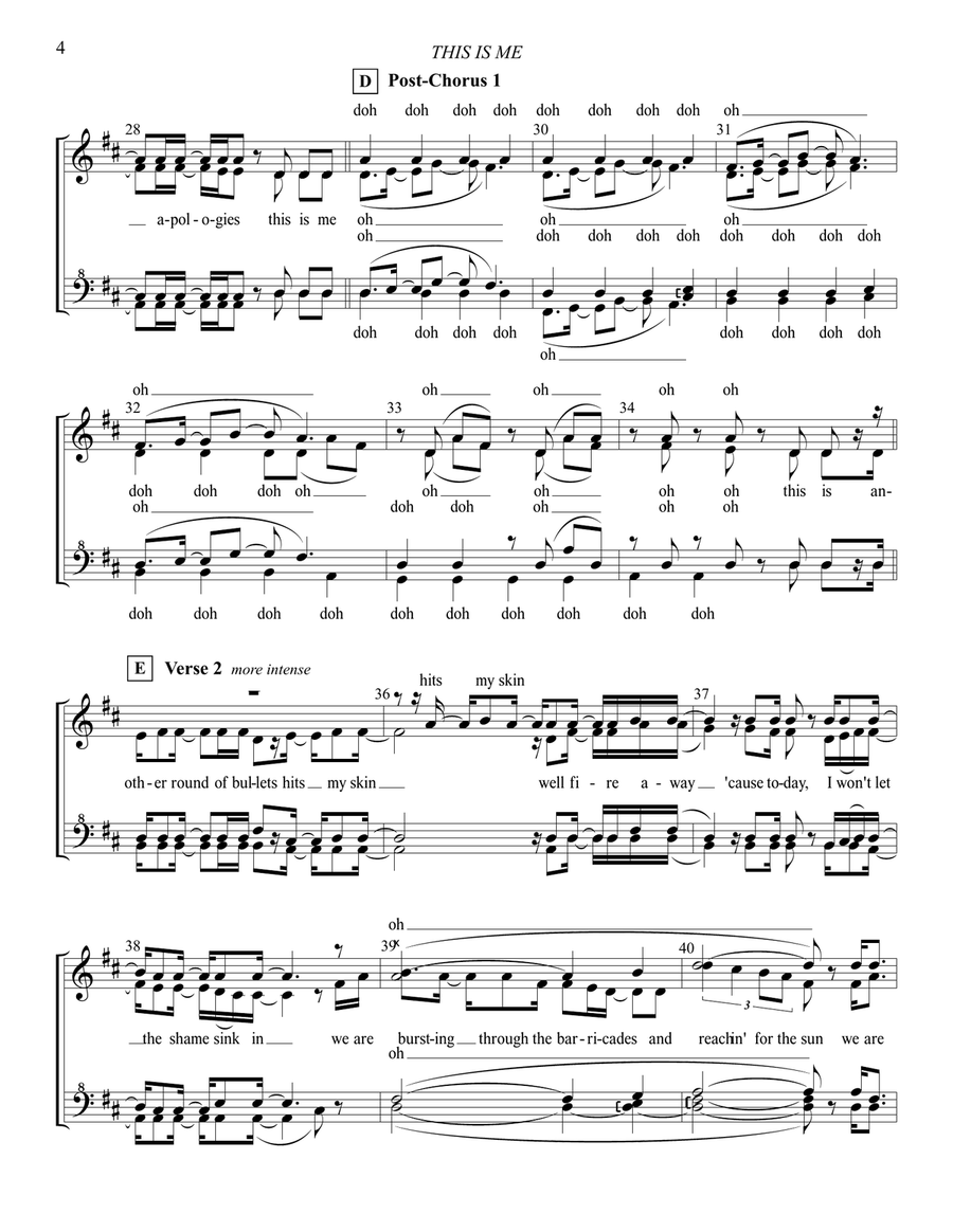 This Is Me SSAA scores gallery preview page 5
